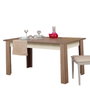 Hanah Home Mesa de Comedor Extensible Roble Oscuro
